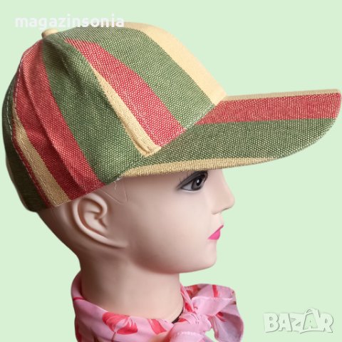 Страхотни многоцветни дамски шапки с козирка, снимка 6 - Шапки - 41594318