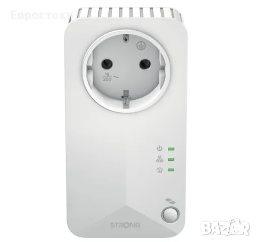 Комплект адаптери STRONG Powerline 600 – 2 броя, двоен PLC контакт, до 600 Mbit/s, снимка 5 - Друга електроника - 47903109