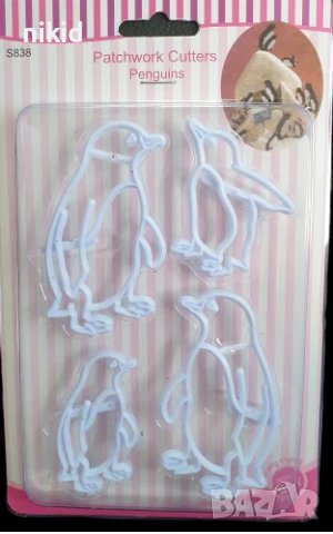 Пингвин Пингвини пластмасова форма форми сет щампа печат печати резец резци декор торта фондан, снимка 2 - Форми - 42252141