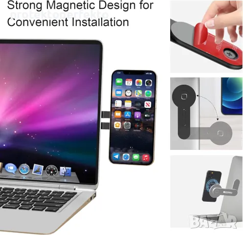 Магнитна стойка за телефон, лаптоп/ монитор, снимка 8 - Монитори - 48892269