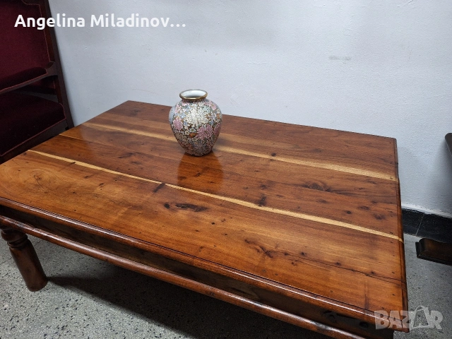 Маса за всекидневна орех и ковано желязо , снимка 6 - Маси - 53696231