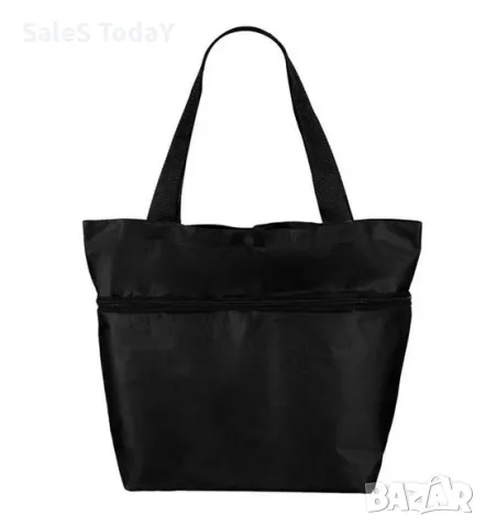 Пазарска чанта с колелца, Сгъваема количка за продукти, черна, снимка 3 - Други - 47157359