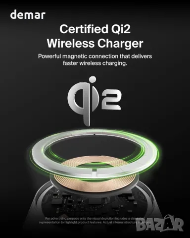 Belkin BoostCharge Pro Магнитно безжично зарядно за кола с Qi2 15W, снимка 3 - Безжични зарядни - 48222597