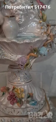 Порцеланова настолна лампа Capodimonte , снимка 4 - Антикварни и старинни предмети - 48945377