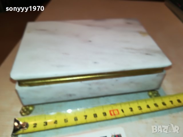 МРАМОРНА КУТИЯ С ОБКОВ 1101231100, снимка 6 - Антикварни и старинни предмети - 39263979