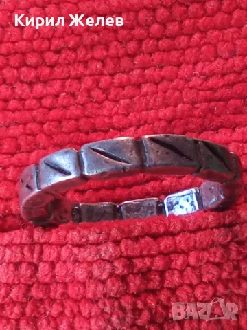 СТАР СТИЛНО ОРНАМЕНТИРАН СРЕБЪРЕН ПРЪСТЕН Тип ХАЛКА ОКСИДИРАНО СРЕБРО 925 ПРОБА 36978, снимка 10 - Пръстени - 49682882