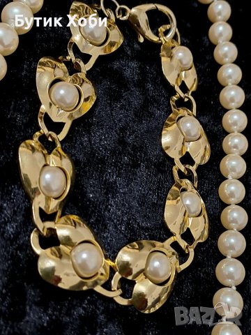 Комплект бижута с перли , снимка 3 - Бижутерийни комплекти - 39410379