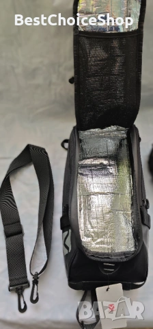 Чанта за велосипед с топло изолация, водоустойчива, презрамка 8L + подарък, снимка 5 - Аксесоари за велосипеди - 53459914