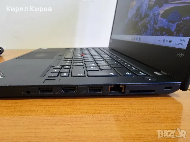 Lenovo ThinkPad T480 | Intel Core i5-8350U | Touch FHD | 8GB RAM | 256GB NVMe SSD | Две батерии, снимка 4 - Лаптопи за работа - 56023026