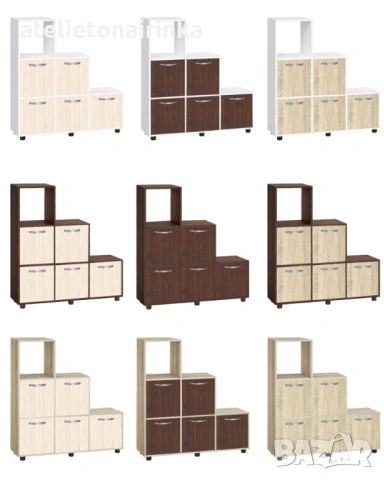 Етажерка Кубо 6 с пет вратички