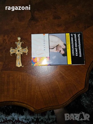 Златен кръст 18К с диаманти, снимка 7 - Колиета, медальони, синджири - 42047040