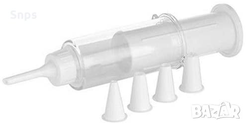 Прозрачна спринцовка за торти с 5 приставки Zenker, снимка 4 - Други - 36003216