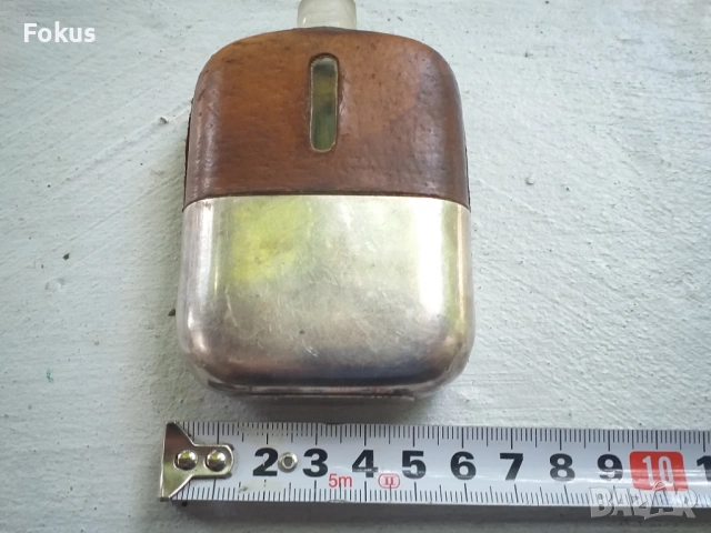 СТАРО АНТИКВАРНО ШЕШЕНЦЕ ДЕБЕЛО ПОСРЕБРЕНО ЕСТЕСТВЕНА КОЖА, снимка 4 - Антикварни и старинни предмети - 53519433