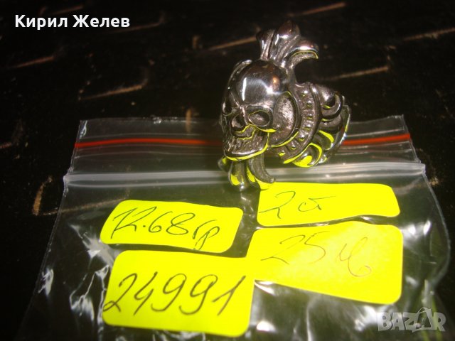 ПРЪСТЕН - МАСКА ХЕВИ МЕТЪЛ СТИЛ НЕРЪЖДАЕМА СТОМАНА НОВ 24991, снимка 2 - Пръстени - 34420071