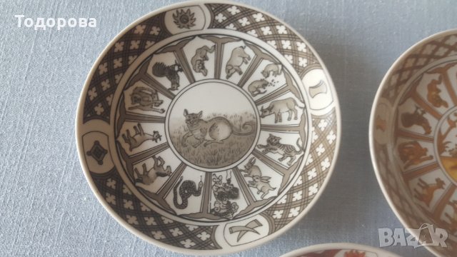 Порцеланови чинии с мотиви от Китайския хороскоп, снимка 2 - Чинии - 34125535