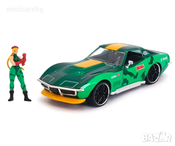 Метални колички: Street Fighter – Cammy и Chevrolet Corvette Stingray ZL1 1969