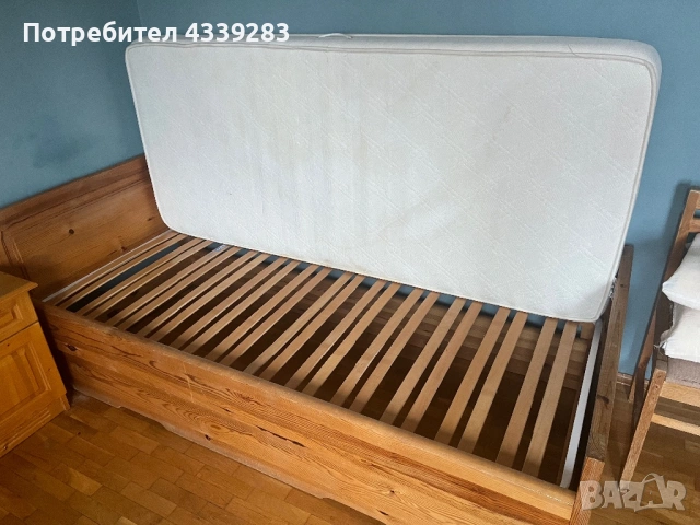 Две чамови легла с подматрачна рамка , снимка 4 - Спални и легла - 53212308