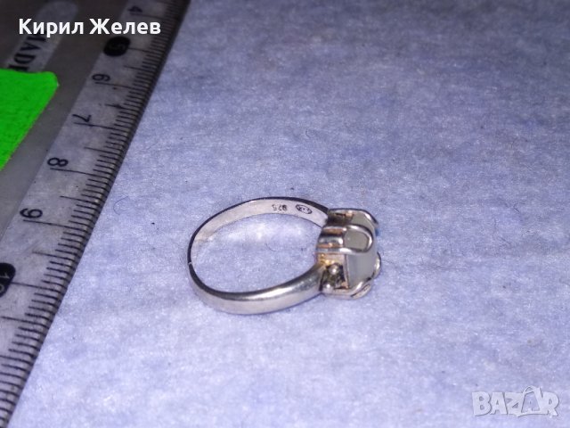 СКЪПОЦЕНЕН СРЕБЪРЕН ПРЪСТЕН СРЕБРО 925 с ЮВЕЛИРНО ШЛИФОВАН КАМЪК БЯЛО КОТЕШКО ОКО 38428, снимка 6 - Пръстени - 41388930