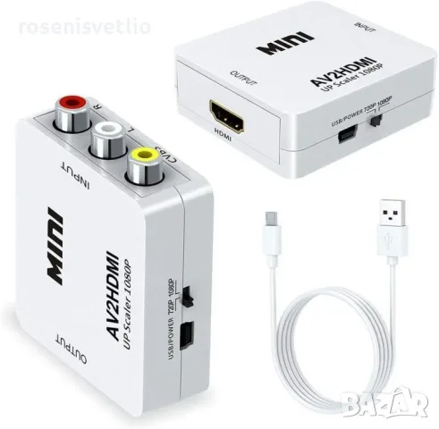 Конвертор HDMI to 3RCA, конвертор 3 чинча (RCA) към HDMI , два модела, снимка 3 - Части и Платки - 49273105