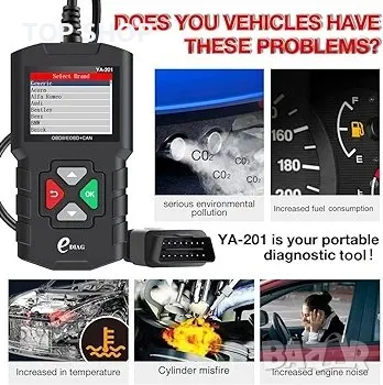 Четец на автомобилни кодове, Пълен инструмент за диагностика Obd2, снимка 4 - Аксесоари и консумативи - 48758685