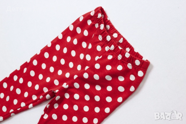 Червен памучен клин на бели точки 92-128, снимка 5 - Детски клинове - 51935125