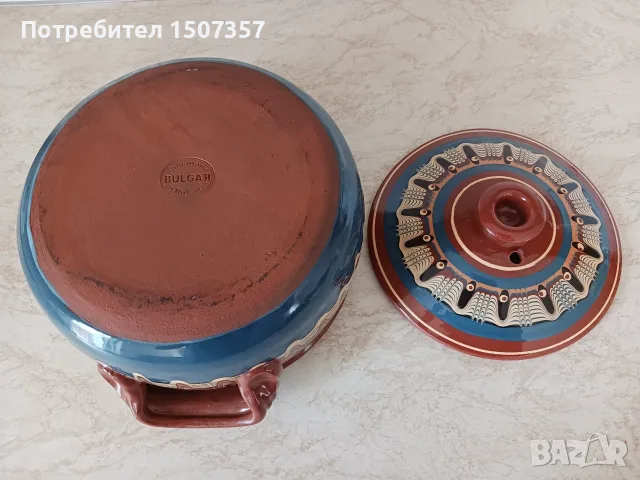 Глинен гювеч - троянска шарка, снимка 5 - Съдове за готвене - 55896130