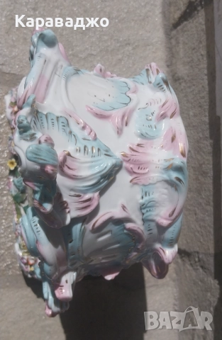 Античен Порцеланов Часовник, снимка 12 - Антикварни и старинни предмети - 51611058