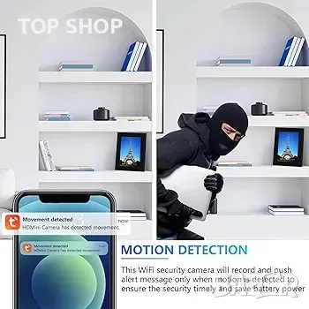 Скрита камера Wifi фоторамка 1080P HD шпионски камери за домашна сигурност, снимка 2 - IP камери - 48723992