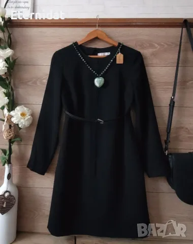 Черна рокля MANGO 