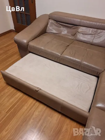НАМАЛЕНИЕ!!! Голям ъглов диван, естествена кожа, снимка 14 - Дивани и мека мебел - 48262000