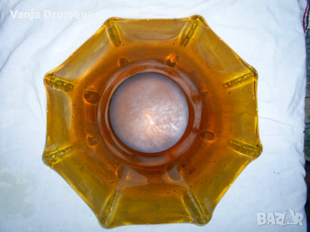 фруктиера - цветно стъкло от 70-те години,неизползвана, снимка 3 - Аксесоари за кухня - 39372267