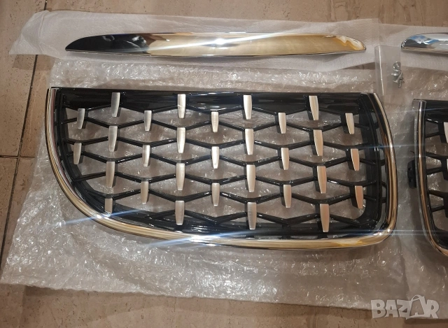Бъбреци тип диамант BMW 3 E90 E91 диамантени грил решетки тунинг бмв, снимка 3 - Части - 53738421