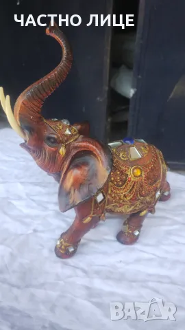 Дървен слон 20см