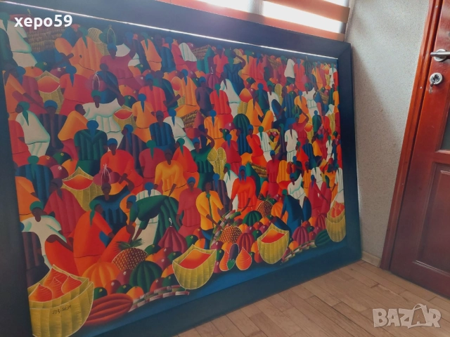 Огромна картина-масло,Импресионизъм- 165/116 см. , снимка 8 - Картини - 52277174