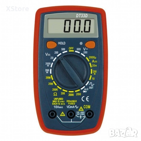 Преносим дигитален мултиметър с LCD дисплей