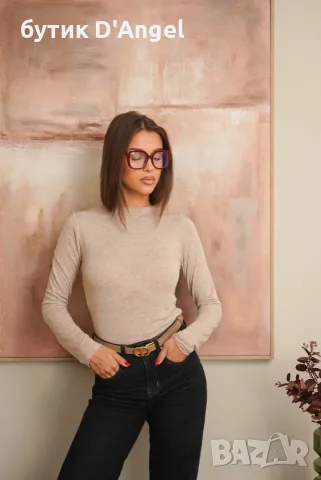 Блуза с кашмир  BEIGE CASHMERE