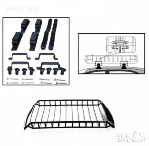 Стоманен Багажник за Автомобил за Таван 120*100*12, снимка 3 - Аксесоари и консумативи - 44195022