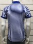 Нова мъжка моряшка блуза с яка, класическо синьо-бяло райе, снимка 3