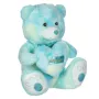 Седнало плюшено мече в синьо-зелен цвят със сърце Baby Love 45 см S_1232223, снимка 2