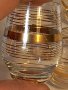 Пет стъклени чаши за ракия с позлата , снимка 3