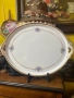 Елегантен овален поднос/  плато за сервиране Платото е с изящен златист кант , снимка 2