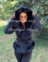 Нов модел топло черно или бежово зимно палто с големи пухове и топла качулка, снимка 1 - Якета - 42417523
