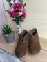 Кафяви велурени дамски обувки, снимка 1 - Дамски ежедневни обувки - 35694707
