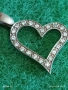Сребърен медальон във формата на сърце ❤️ с инкрустирани кристали стил и елегантност 52754, снимка 3