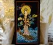 Японска картина богиня Guanyin,злато,релеф. , снимка 1
