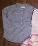 Дънкова риза  86 см, снимка 1 - Бебешки блузки - 32153263