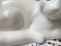 Голяма бяла порцеланова котка със зелени очи, снимка 12