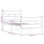 vidaXL Метална рамка за легло, без матрак, опушен дъб, 75x190 см, снимка 9