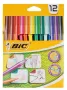 12 цветни маркера - флумастери - марка BIC, снимка 2