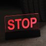 Светеща табела STOP, 18х3х12см, с 3 AA батерии, снимка 1